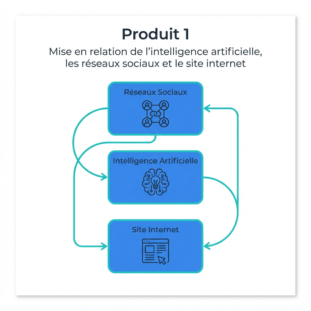 Mise en relation de l'intelligence artificielle, des réseaux sociaux et du site internet